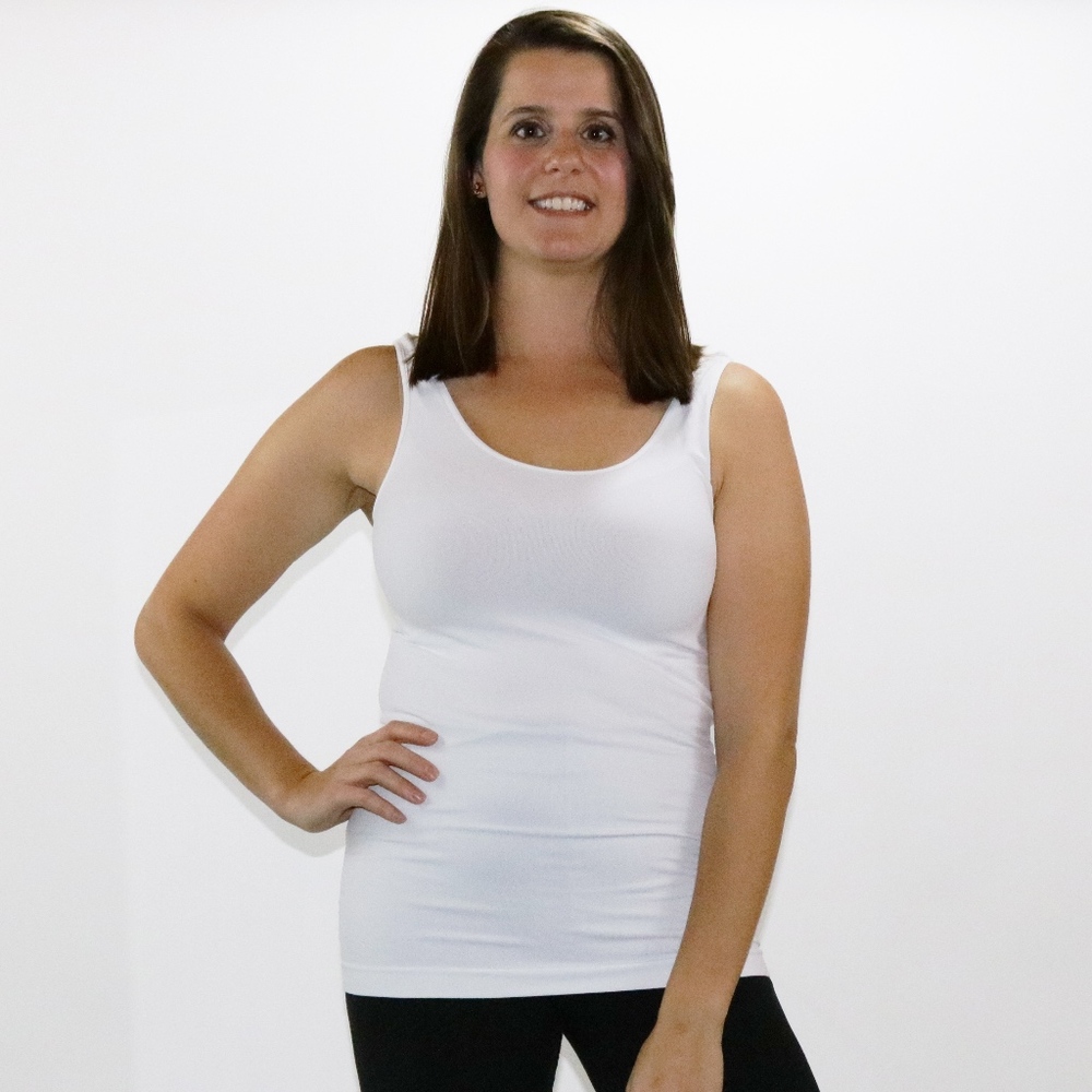 Skinny Tee White Tank Top